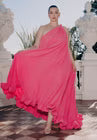 ELOQUII Dramatic Ruffle Gown - Camellia Rose