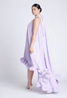 ELOQUII High Low Dramatic Ruffle Detail Dress - Lilac Breeze
