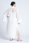 ELOQUII Floral Oversize Shirt Dress - White