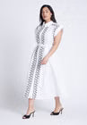 ELOQUII Embroidered Midi Dress - Bright White