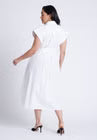 ELOQUII Embroidered Midi Dress - Bright White