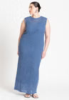 ELOQUII Shell Crochet Sweater Dress