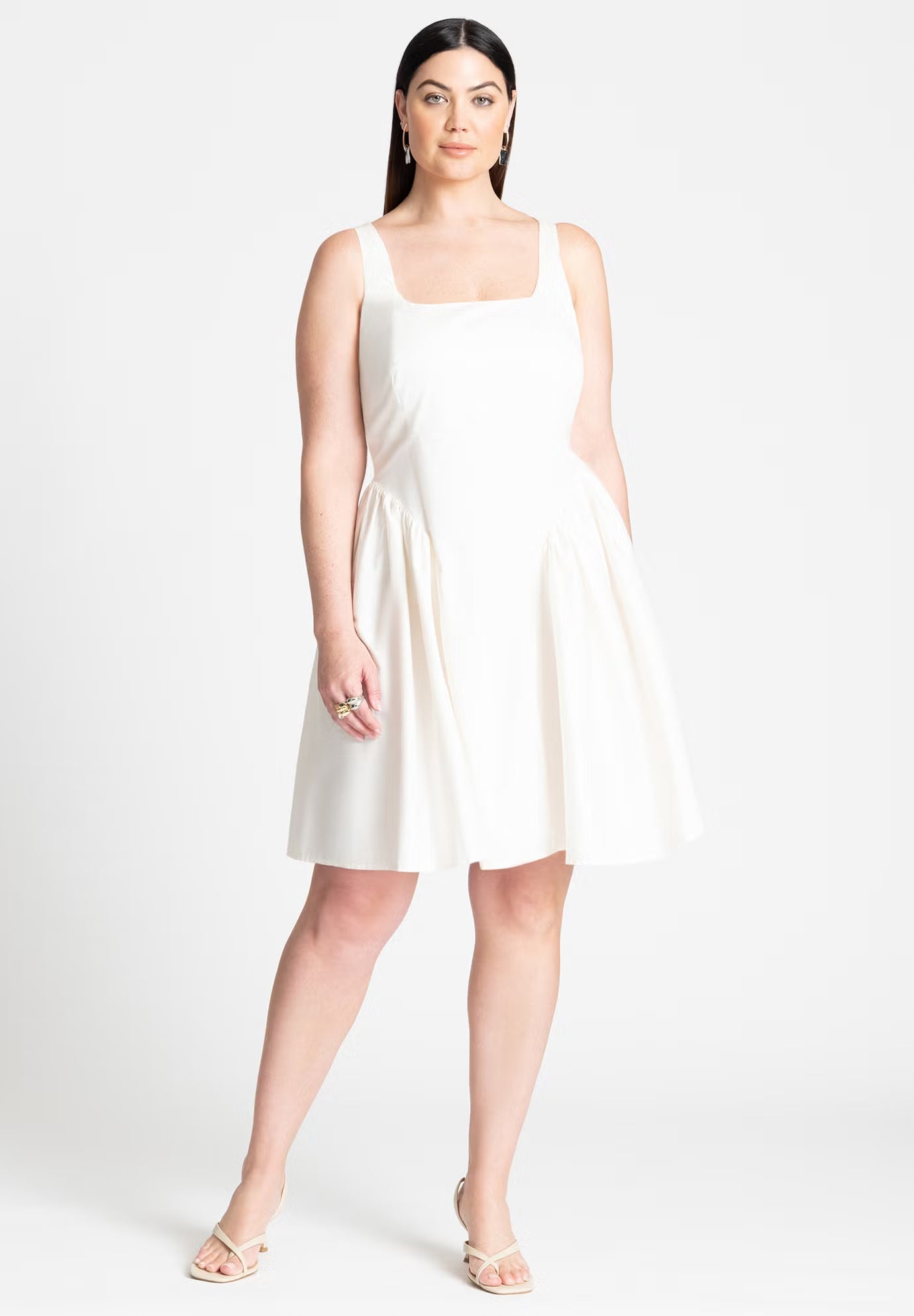 ELOQUII Bow Back Mini Dress - Sugar Swizzle