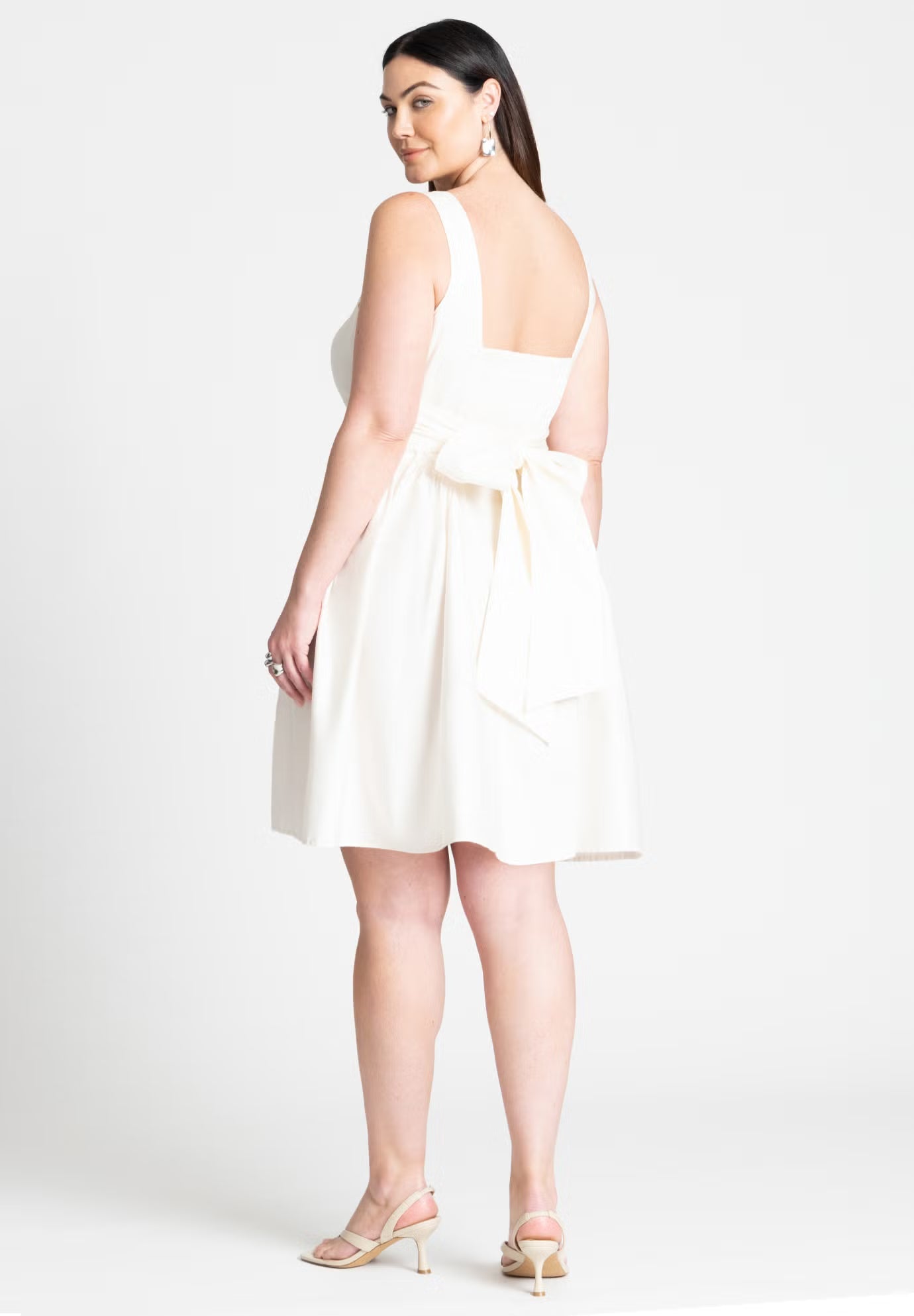 ELOQUII Bow Back Mini Dress - Sugar Swizzle