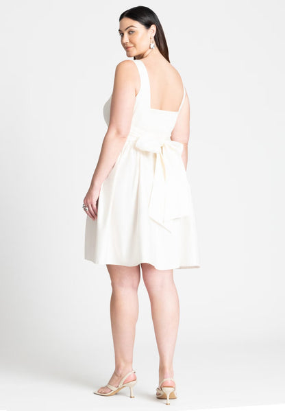 ELOQUII Bow Back Mini Dress - Sugar Swizzle