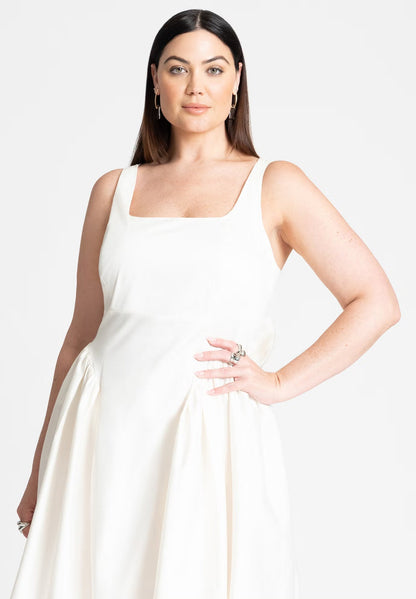 ELOQUII Bow Back Mini Dress - Sugar Swizzle