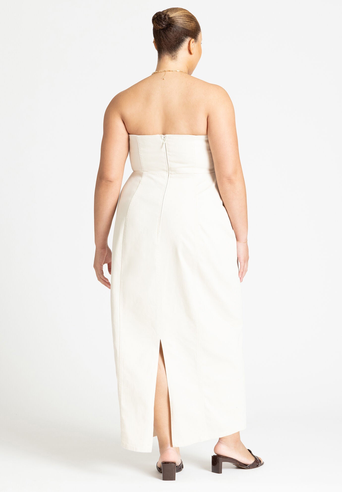 ELOQUII Women's Denim Column Dress