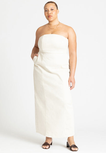 ELOQUII Women's Denim Column Dress