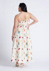 ELOQUII Shirred Bodice Ruffle Maxi Dress - Olive You
