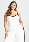 ELOQUII Jumpsuit W Contrast Details - Sugar Swizzle