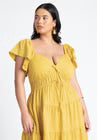 ELOQUII Ruffled Tiered Maxi Dress - Calendula