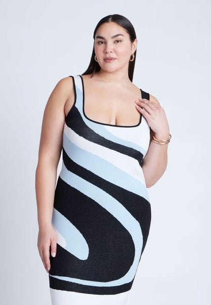 ELOQUII Intarsia Column Dress - Sabrina Swirl