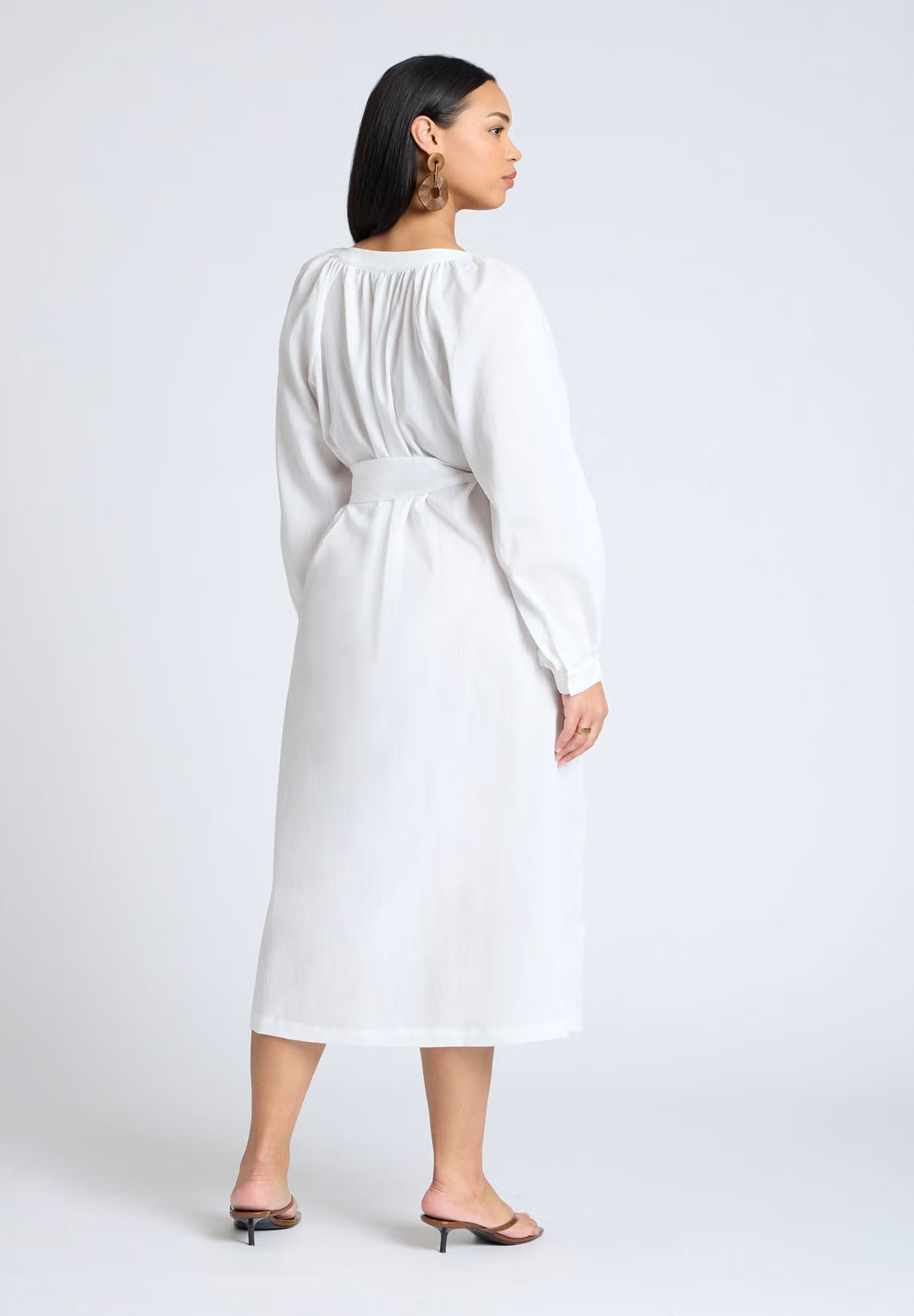 ELOQUII Relaxed Dress with Applique - Jet Stream