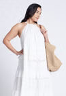 ELOQUII Lace Detail Aline Dress - Jet Stream