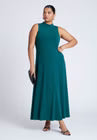 ELOQUII Mock Sleeveless Maxi Dress - Botanical Garden