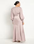 ELOQUII Satin Maxi Dress - Mauve