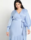 ELOQUII Satin Maxi Dress - Periwinkle