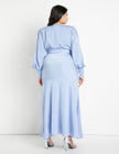 ELOQUII Satin Maxi Dress - Periwinkle