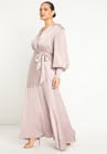 ELOQUII Satin Maxi Dress - Mauve