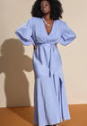 ELOQUII Satin Maxi Dress - Periwinkle