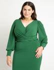 ELOQUII Cross Front Midi Dress - Eden