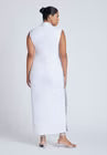 ELOQUII Funnel Neck Knit Dress With Sequin - Jet Stream