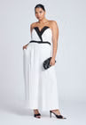 ELOQUII Tuxedo Jumpsuit - White With Black