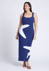 ELOQUII Intarsia Column Dress - Seaside Starfish