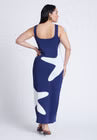 ELOQUII Intarsia Column Dress - Seaside Starfish