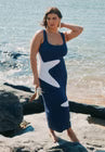 ELOQUII Intarsia Column Dress - Seaside Starfish