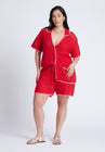 ELOQUII Crochet Knitted Short - Flame Scarlet