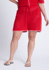 ELOQUII Crochet Knitted Short - Flame Scarlet