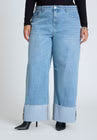 ELOQUII Tall Cuff Jean - Light Wash