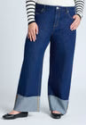 ELOQUII Tall Cuff Jean - Dark Wash Denim