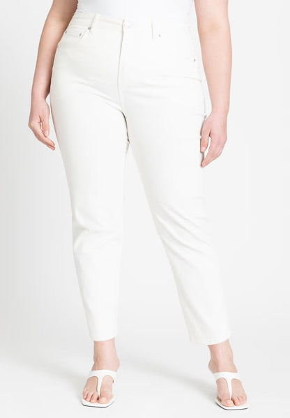 ELOQUII The Leigh Super Stretch Slim Leg Jean - White