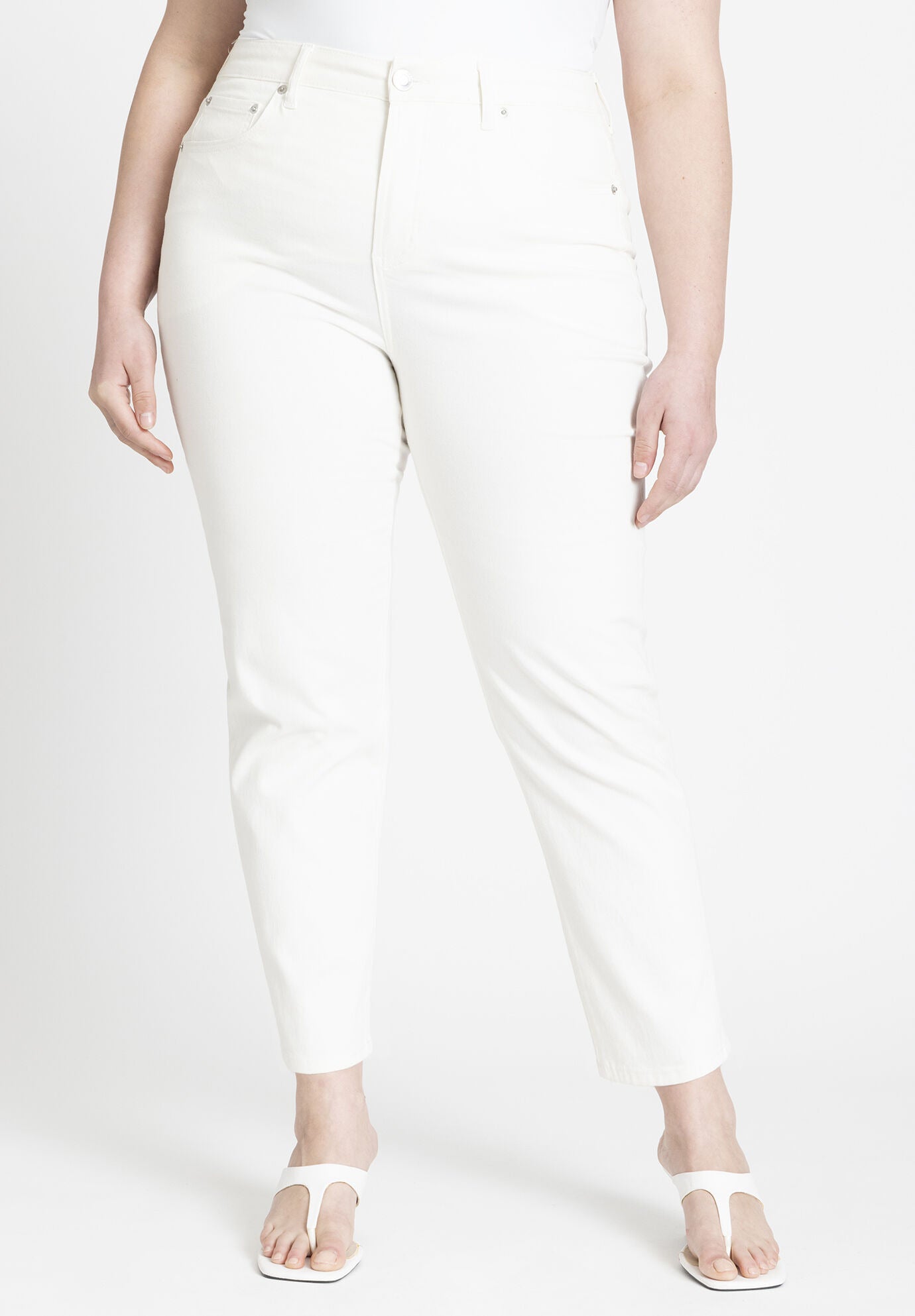 ELOQUII Women's The Leigh Super Stretch Slim Jean