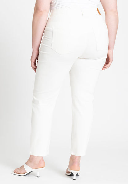 ELOQUII The Leigh Super Stretch Slim Leg Jean - White