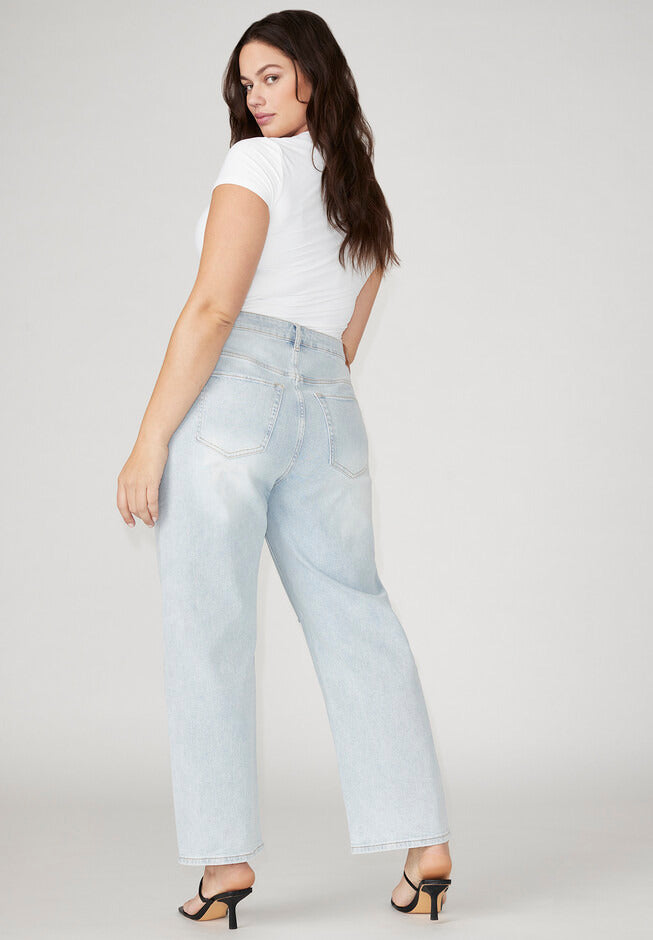 ELOQUII Women's The Naomi Comfort Stretch Straight Jean