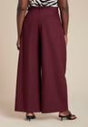 ELOQUII Pleat Detail Trouser With Long Belt - Port Royale