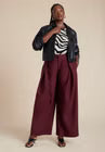 ELOQUII Pleat Detail Trouser With Long Belt - Port Royale