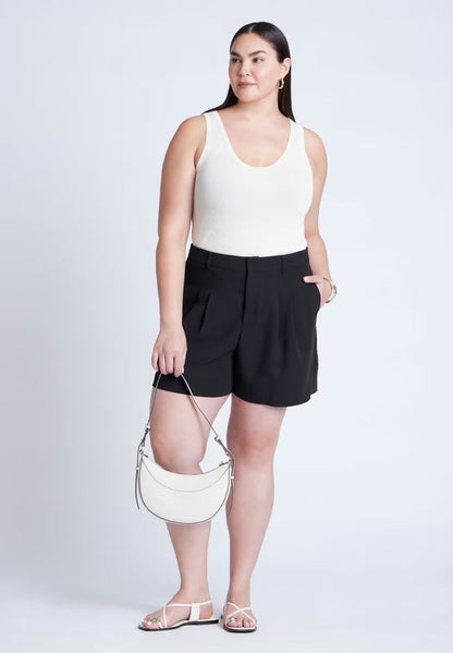 ELOQUII The Fluid Crepe Short - Black Onyx