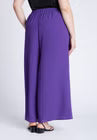 ELOQUII Wide Leg Chiffon Pant - Cool Purple