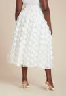 ELOQUII Dimensional Dot Full Skirt - Jet Stream