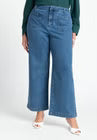 ELOQUII The Trouser Jean - Medium Wash Denim
