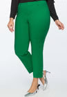 ELOQUII Kady Fit Double-Weave Pant(Petite) - Verdant Green