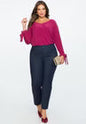 ELOQUII Kady Fit Double-Weave Pant(Petite)