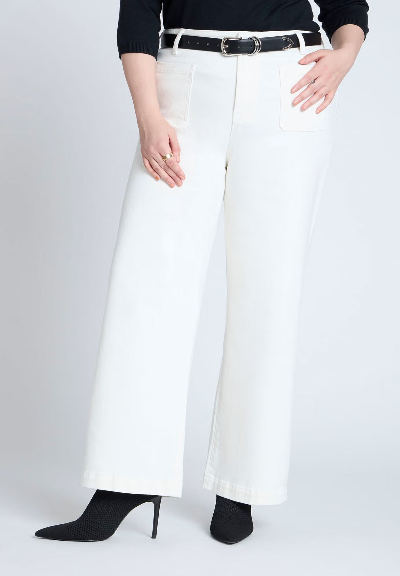 ELOQUII Trouser Jean - White