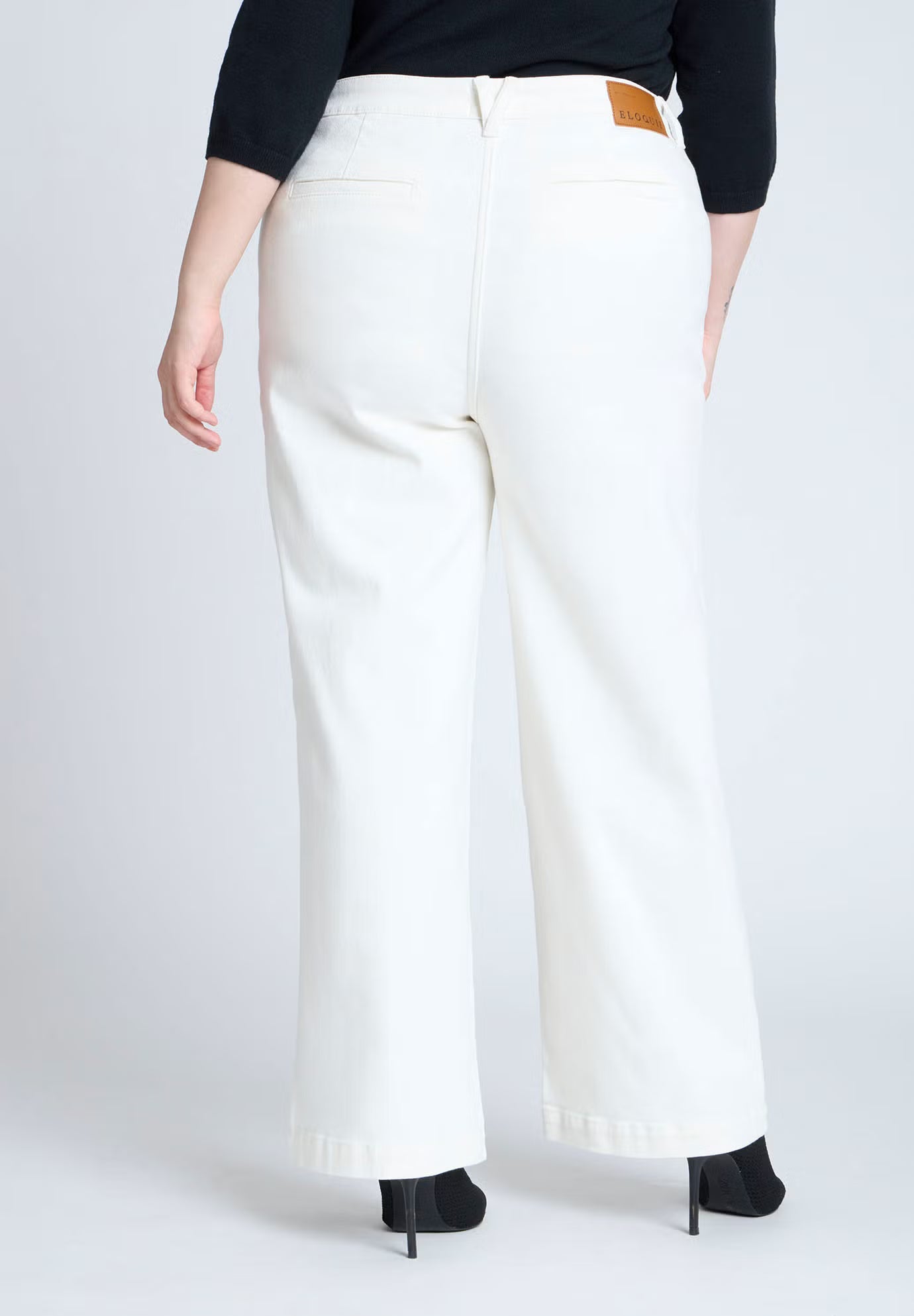 ELOQUII Trouser Jean - White