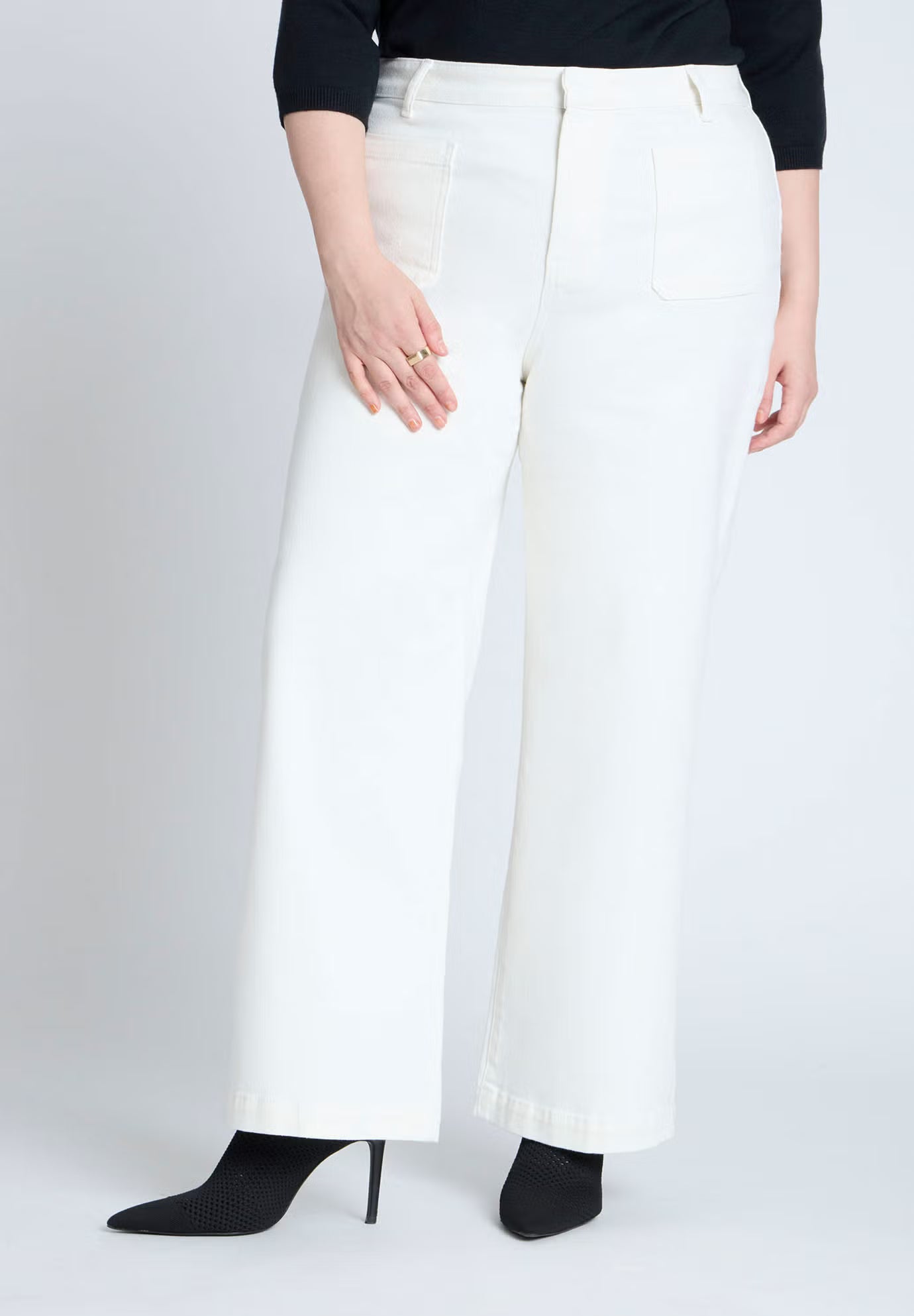 ELOQUII Trouser Jean - White