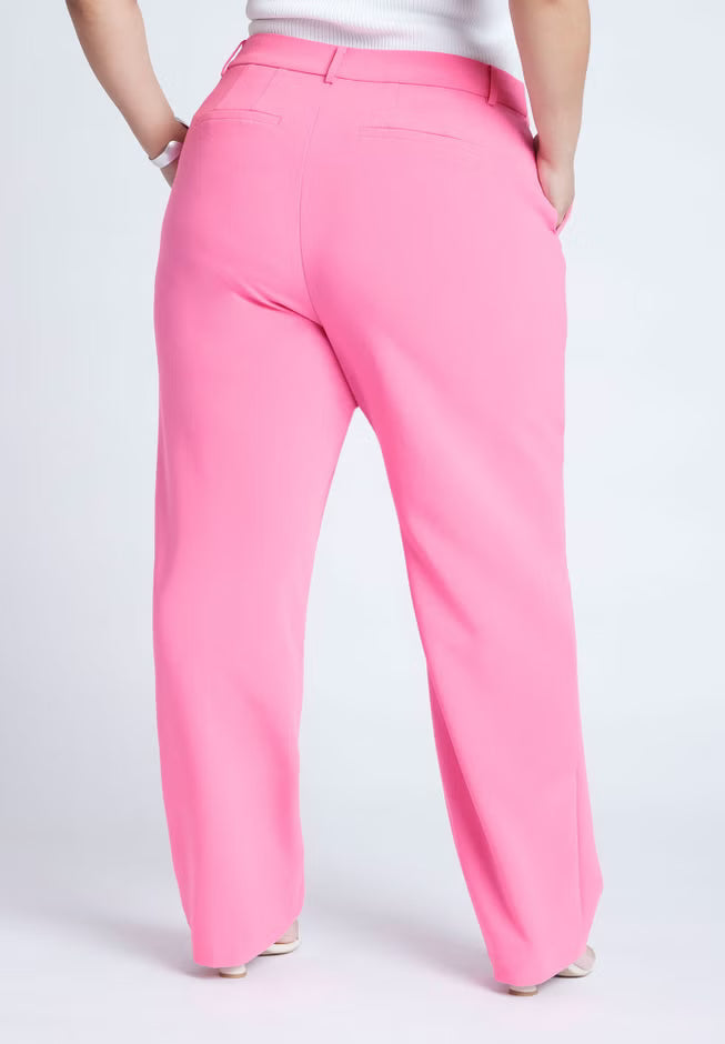 ELOQUII The 365 Straight Leg Pant - Pink Cosmos
